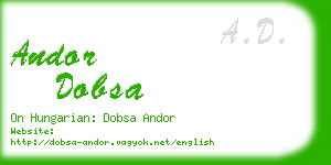 andor dobsa business card